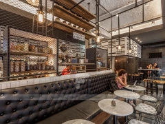 Glass Front Coffee Shop Lounge Layout
