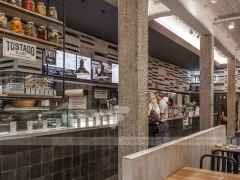 Glass Front Coffee Shop Lounge Layout