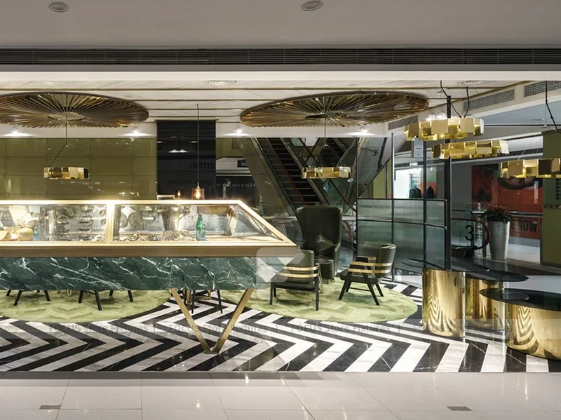 Glass Front Dessert Cafe Display Layout