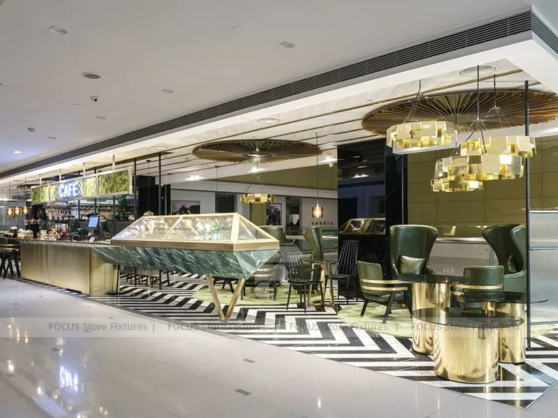 Glass Front Dessert Cafe Display Layout