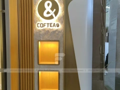 Gold And White Beverage Service Counter