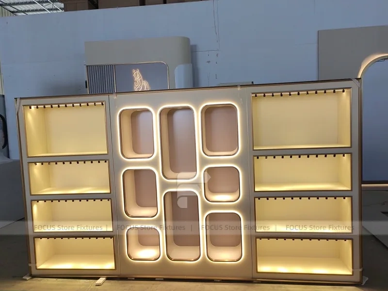 Gold And White Beverage Service Counter