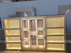 Gold And White Beverage Service Counter