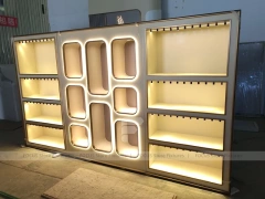 Gold And White Beverage Service Counter