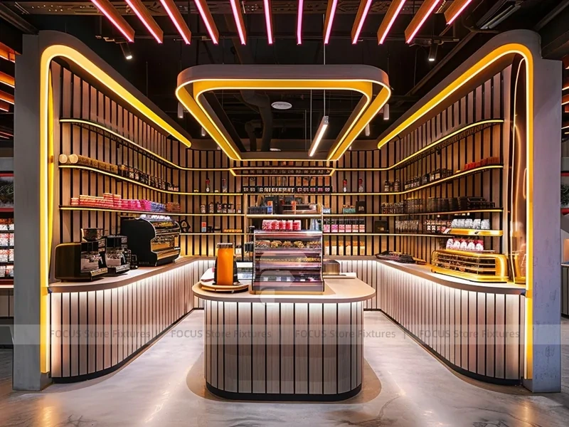 Gold Arch Beverage Wall Counter