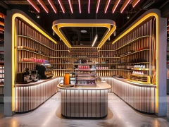 Gold Arch Beverage Wall Counter