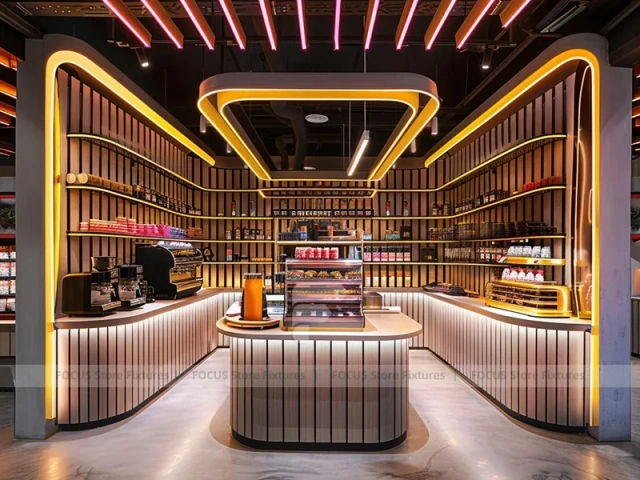 Gold Arch Beverage Wall Counter