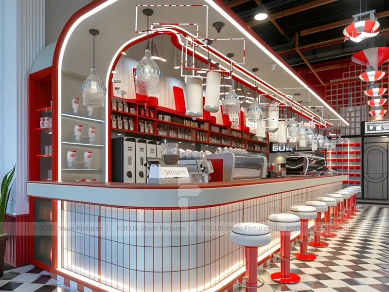 Gold Arch Coffee Bar Counter Layout
