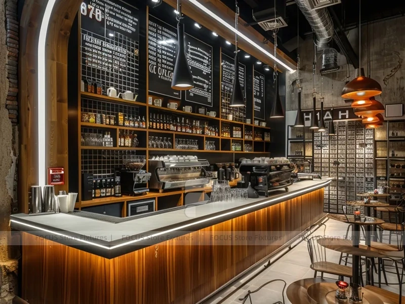 Gold Arch Coffee Bar Counter Layout