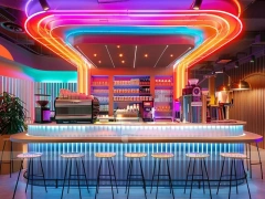 Gold Arch Coffee Bar Counter Layout