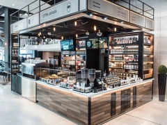 Gold Ceiling Beverage Island Kiosk