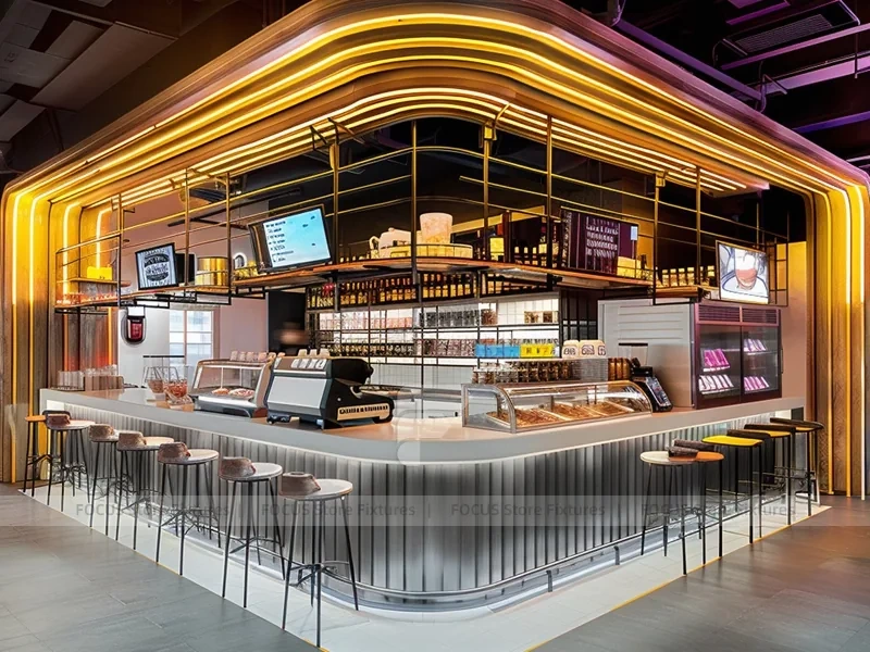 Gold Frame Beverage Island Counter