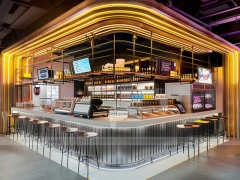 Gold Frame Beverage Island Counter