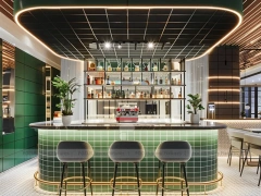 Gold Frame Beverage Island Counter