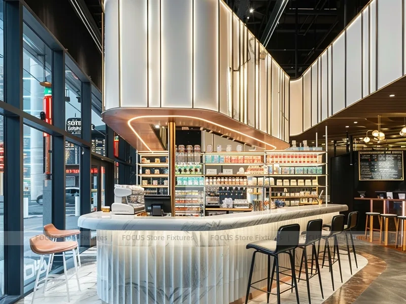 Gold Frame Beverage Island Counter