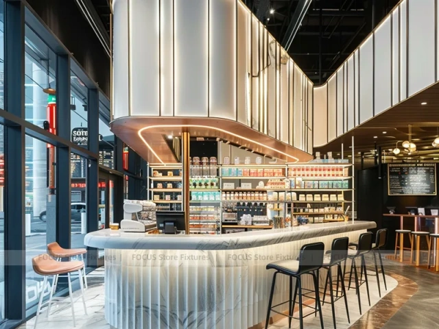 Gold Frame Beverage Island Counter