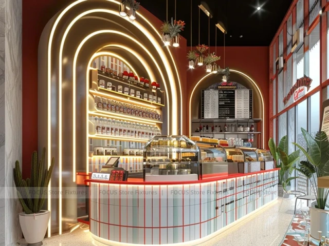 Gold Frame Beverage Island Counter