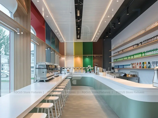 Gold White Beverage Island Counter