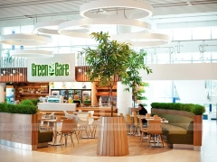 Green Cafe Mall Kiosk Seating Layout