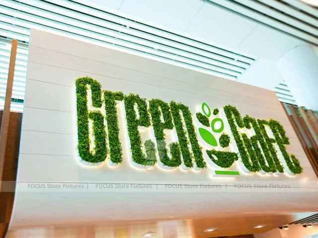 Green Cafe Mall Kiosk Seating Layout