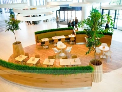 Green Cafe Mall Kiosk Seating Layout