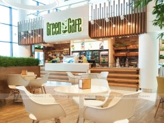 Green Cafe Mall Kiosk Seating Layout