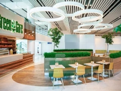 Green Cafe Mall Kiosk Seating Layout