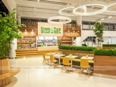 Green Cafe Mall Kiosk Seating Layout