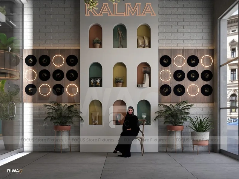 Green Clock Cafe Dining Wall Layout