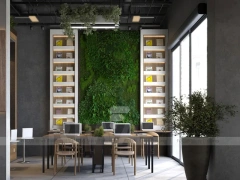 Green Clock Cafe Dining Wall Layout