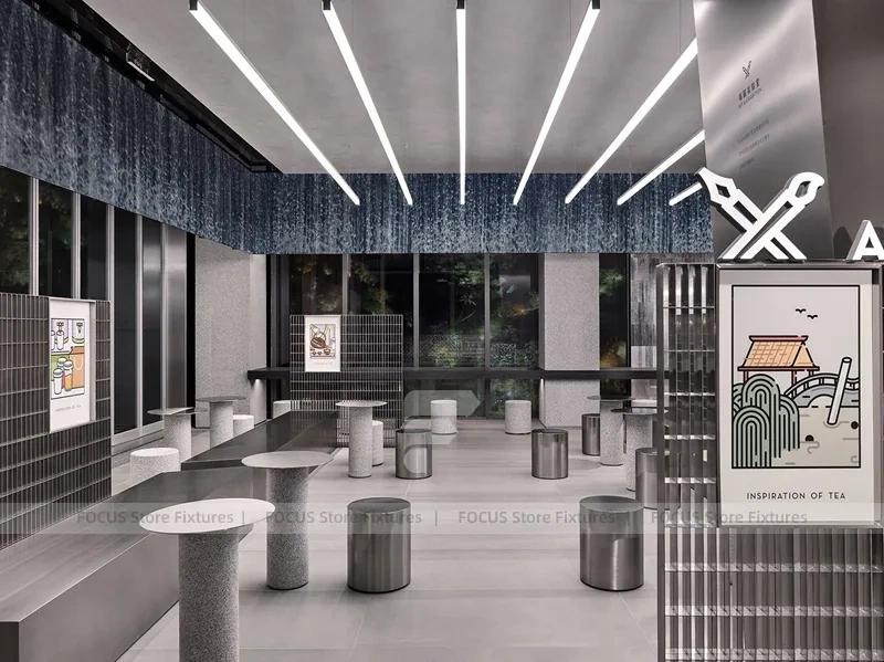 Green Deco Beverage Shop Exterior Facade