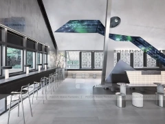 Green Deco Beverage Shop Exterior Facade