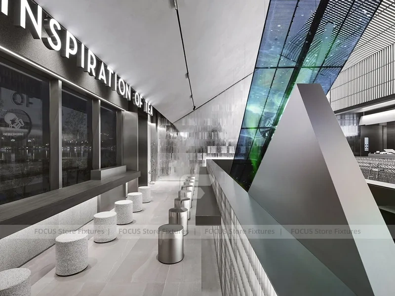 Green Deco Beverage Shop Exterior Facade