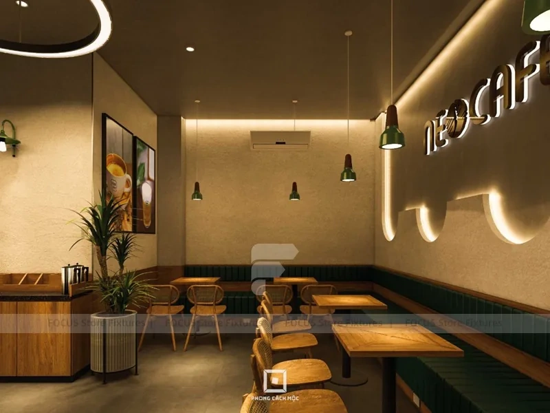 Green Deco Beverage Shop Exterior Facade