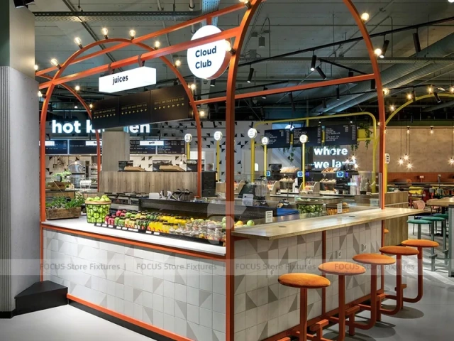 Green Framed Milk Tea Cafe Seating Layout