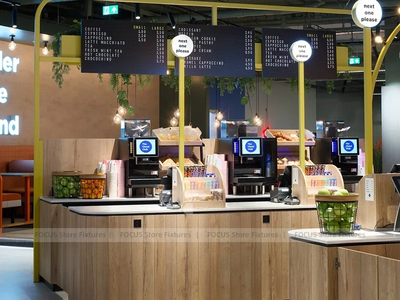 Green Framed Milk Tea Cafe Seating Layout