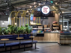 Green Framed Milk Tea Cafe Seating Layout