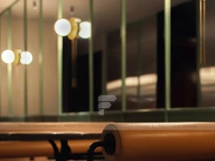 Green Gold Beverage Bar Rail Detail