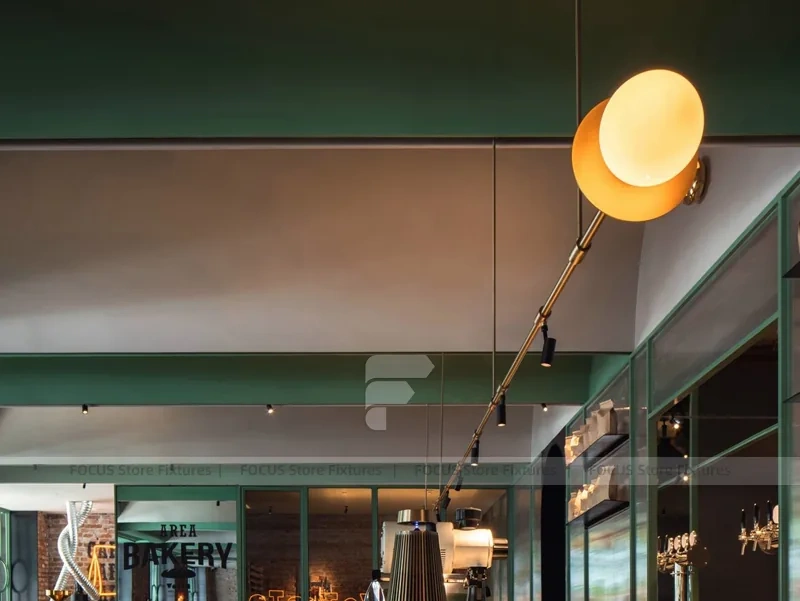 Green Gold Beverage Bar Rail Detail