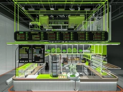 Green Line Juice Bar Kiosk Elevation