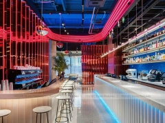 Green Linear Dessert Beverage Kiosk