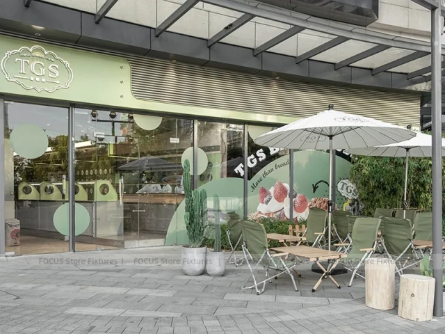 Green Patio Beverage Cafe Exterior Storefront