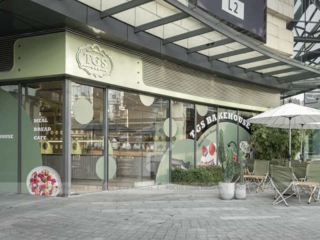 Green Patio Beverage Cafe Exterior Storefront