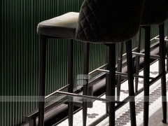 Green Tile Beverage Bar Seating Counter