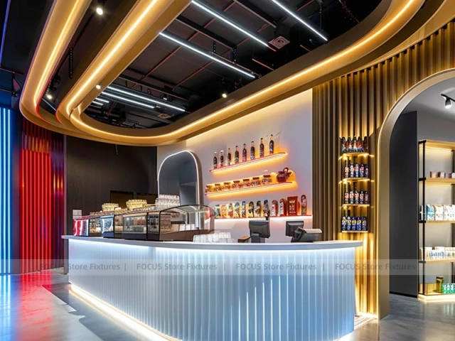 Green Tile Coffee Bar Seating Layout