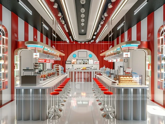 Green Tile Coffee Bar Seating Layout