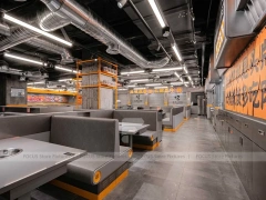 Industrial Tea Shop Counter Construction Layout