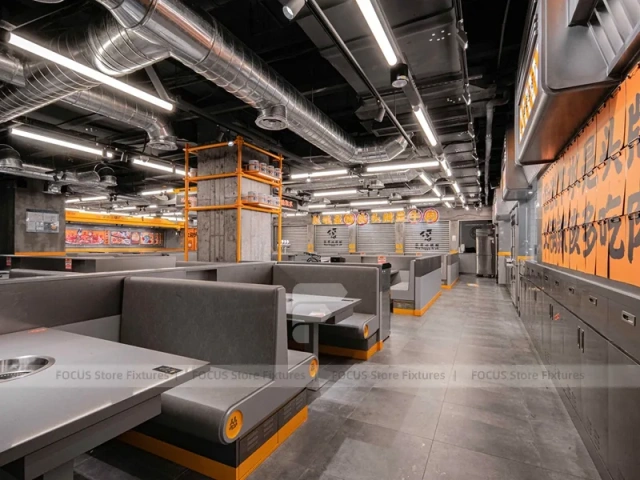 Industrial Tea Shop Counter Construction Layout