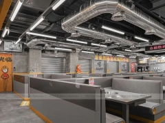 Industrial Tea Shop Counter Construction Layout