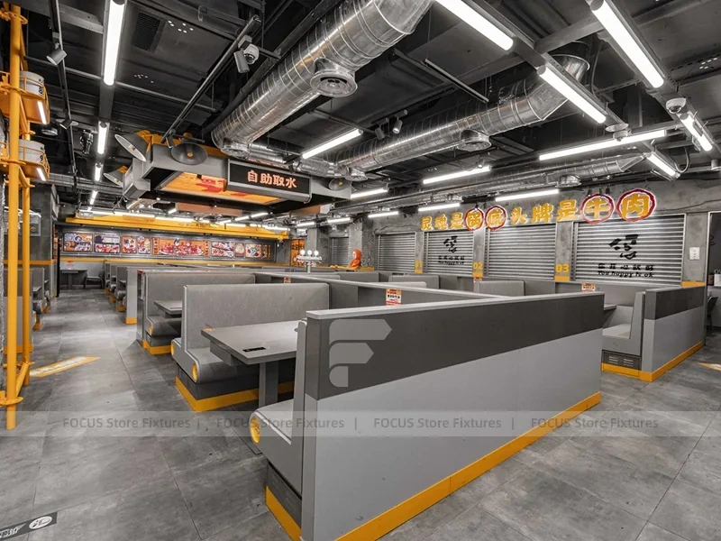 Industrial Tea Shop Counter Construction Layout
